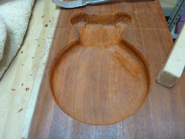 Padauk is pretty hard stuff so the final body will be extremely rigid.